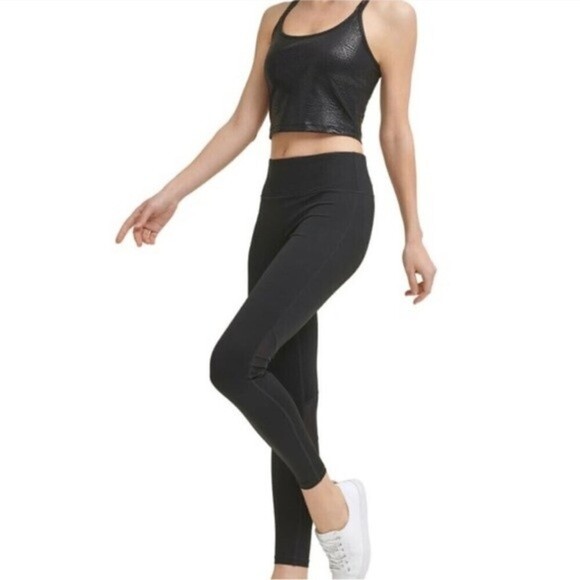 NWT Calvin Klein Performance Strappy Back Black Tank Top SZ XS - Picture 3 of 5